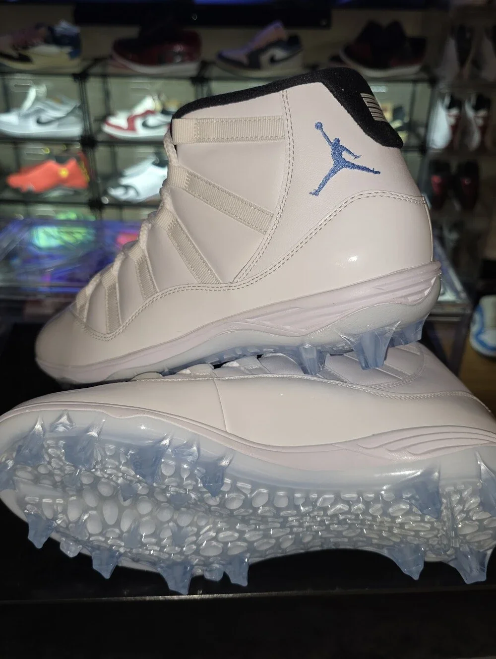 JORDAN 11 MID TD Football Cleats White-Legend Blue / Men's Size 9.5 HM 7324-104